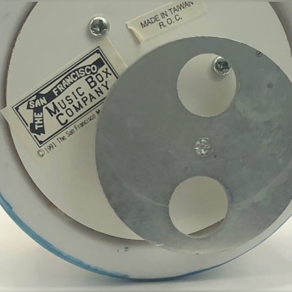 Vintage 1991 San Francisco Music Box Company Girl Teddy Bear Holding "ABC BOOK" - Picture 6 of 7